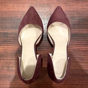 Deep burgundy heel